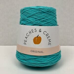 Peaches & Creme Cotton Yarn Seabreeze Solid 14 Oz 674 yds Aqua Blue Green